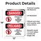 Signmission Construction Area Authorized Only Bilingual Danger Sign, Vinyl Decal, 12in W x 18in L, 2PK OS-2PACK-DS-D-1218-VS-1095 - alternate 3